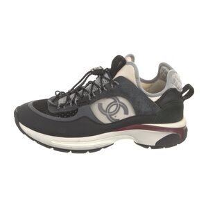 CHANEL Black and Gray Sneakers